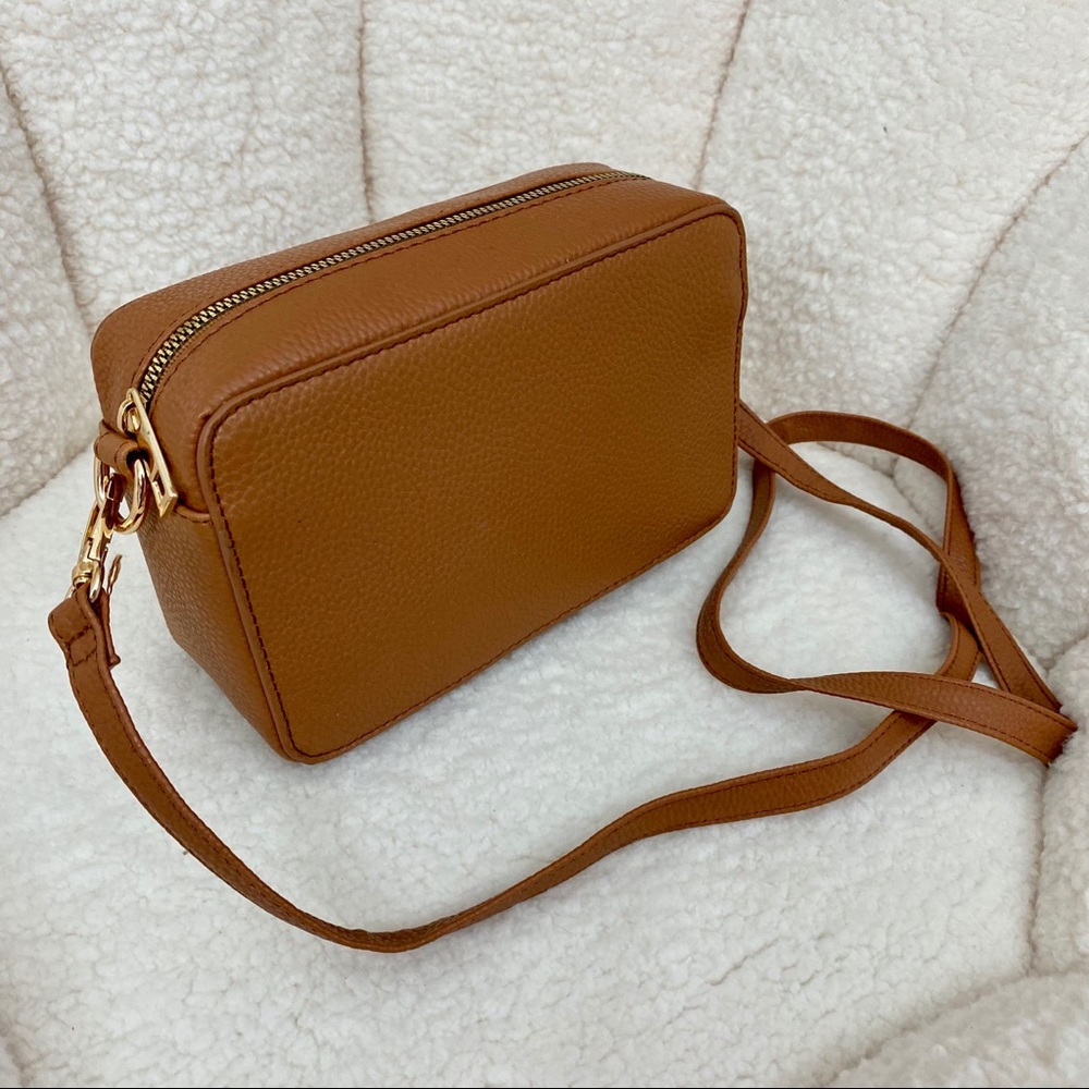 Camel Disco Bag with Gold Hardware NWT